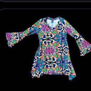 Sassy Floral Dress w/ Flutter Sleeves